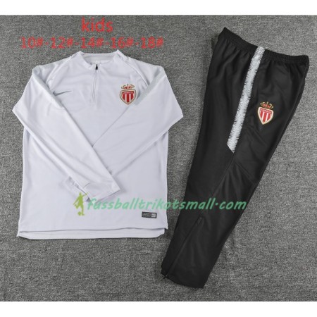 AS Monaco Kinder Sweatshirts Anzüge Weiß 2018-2019